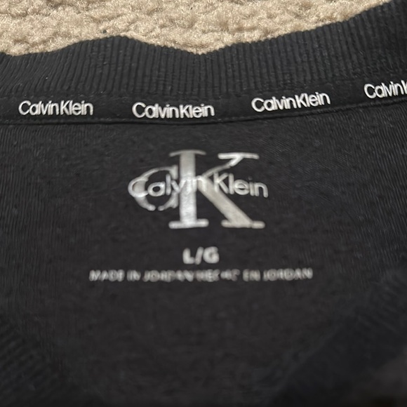 Calvin Klein Men’s Long Sleeve Pullover Textured Crewneck Sweater Black Size L - Picture 7 of 7